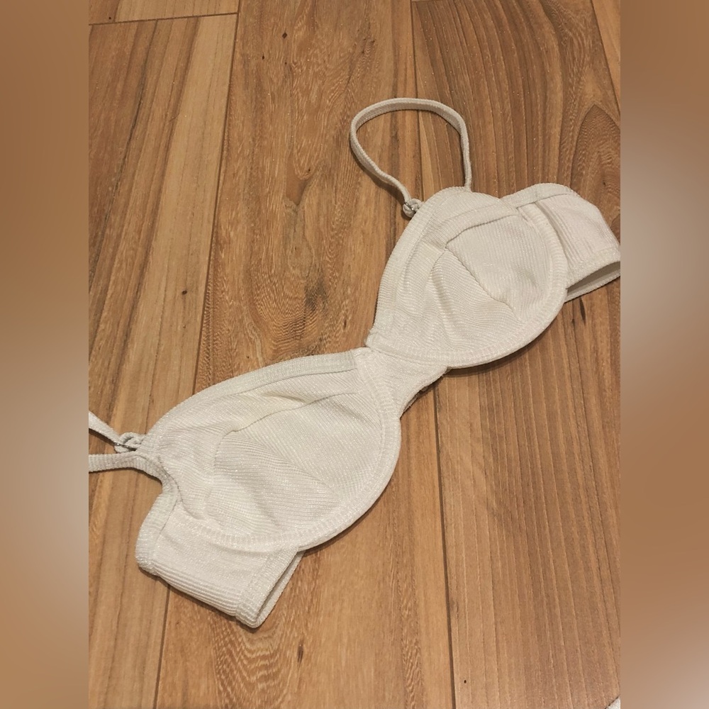 Pacsun LA Hearts White Ribbed Bikini XS